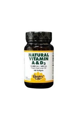 NATURAL VITAMINES A&D 100 капсул