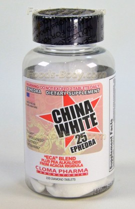 China White-25 Ephedra Diet Pills 100 таб