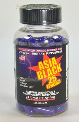 Asia Black 25 Ephedra Diet Pills 100 капс
